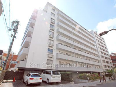 麻布東町マンションの写真 外観ひき