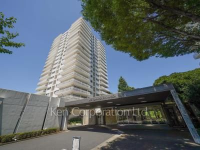三田綱町パークマンションの写真 外観ひき