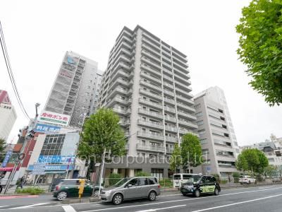 レフィール築地レジデンスの写真 外観ひき