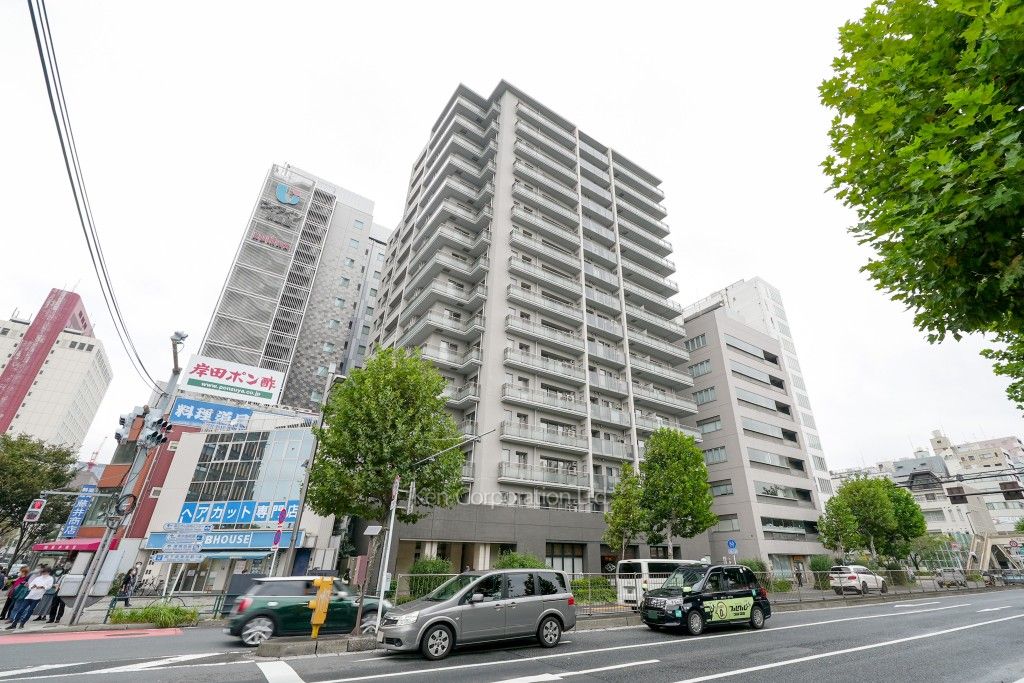 レフィール築地レジデンスの写真 外観ひき