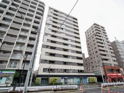 プラウド市谷柳町の写真 外観ひき