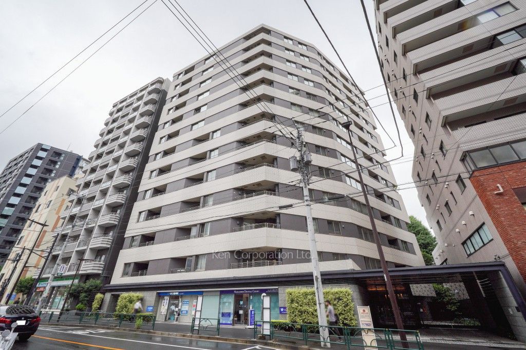 プラウド市谷柳町の写真 外観ひき