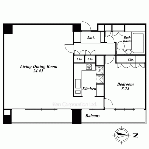 広尾アパートメントの写真 間取り