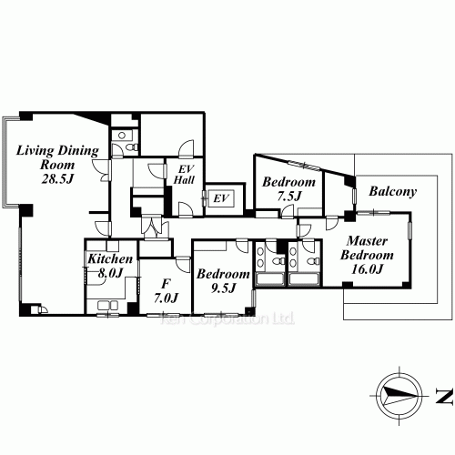 元麻布三田ハウスの写真 間取り