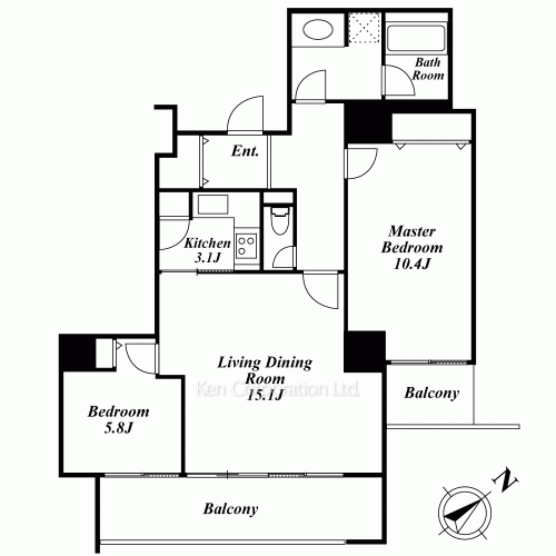 隅田リバーサイドタワーの写真 間取り