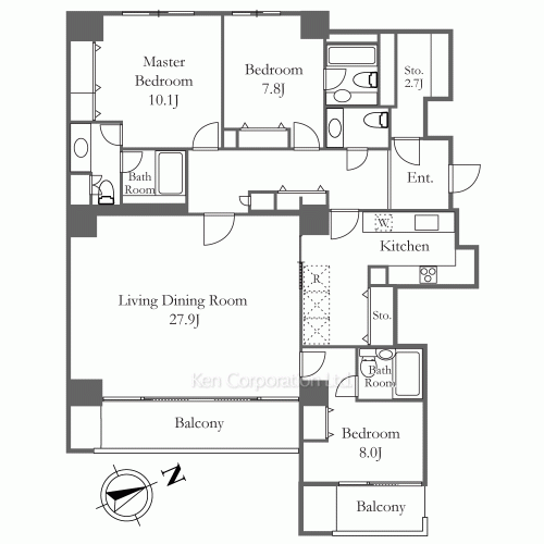 隅田リバーサイドタワーの写真 間取り