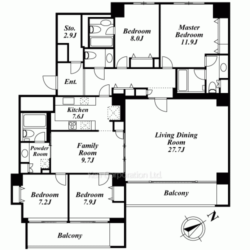 隅田リバーサイドタワーの写真 間取り