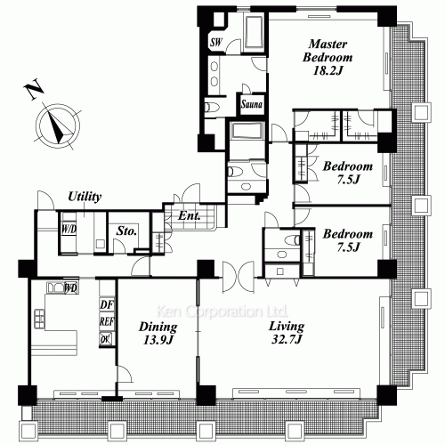 城山トラストコートの写真 間取り
