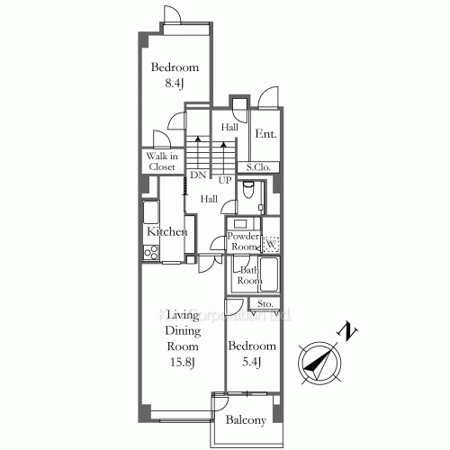 参宮橋マンションの写真 間取り