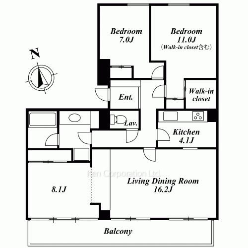 ディプロマット緑ヶ丘の写真 間取り
