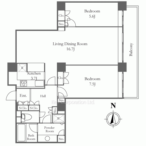 リバーポイントタワーの写真 間取り