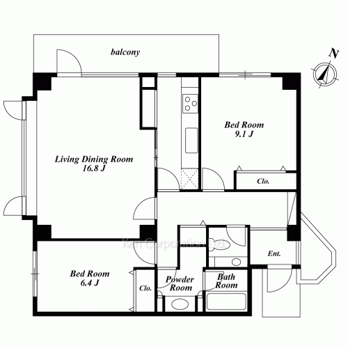 ガーデン東山の写真 間取り
