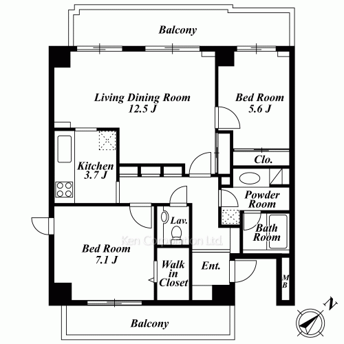 サヴァリン市ヶ谷の写真 間取り
