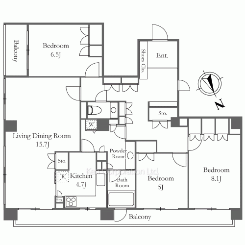 テラス笄町の写真 間取り