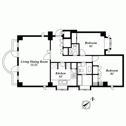 アルファエイト南青山の写真 間取り