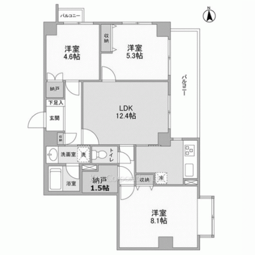 グランドゥール広尾の写真 間取り