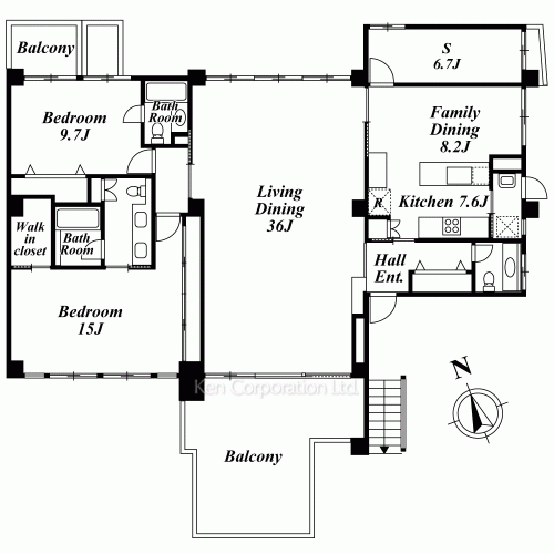 広尾タウンハウスの写真 間取り