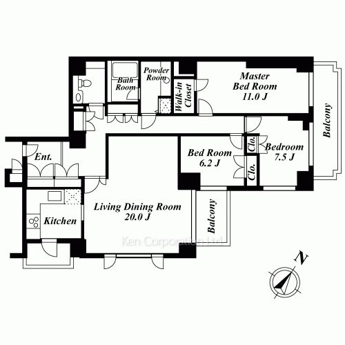 広尾パークヒルズの写真 間取り