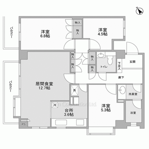 京西上目黒ガーデンの写真 間取り