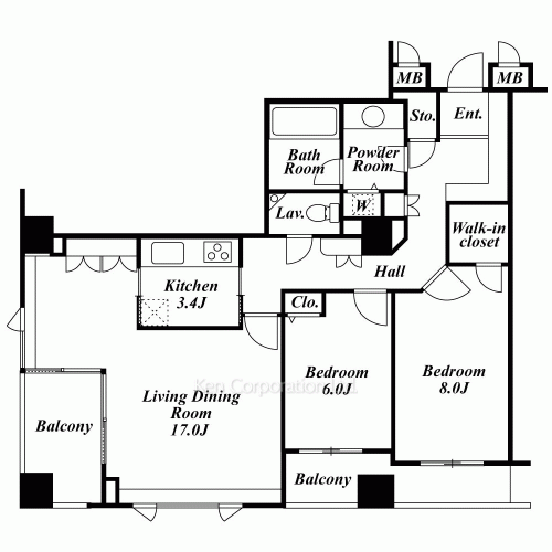 芝公園レジデンスの写真 間取り