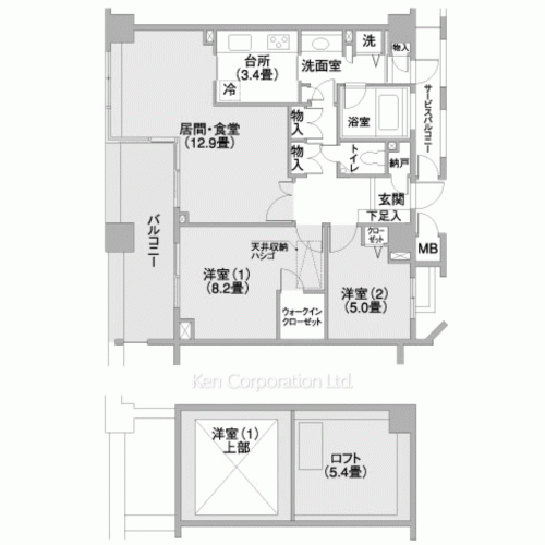 芝公園レジデンスの写真 間取り