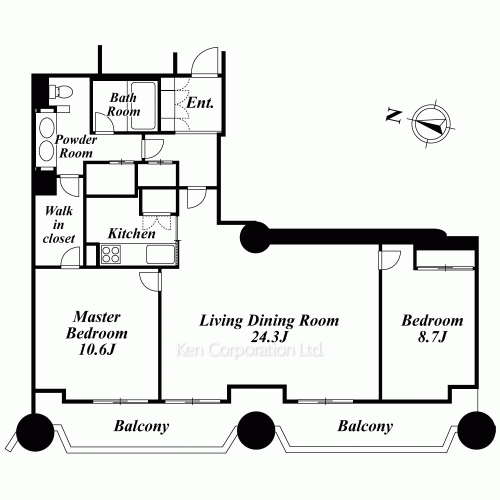 赤坂溜池タワーレジデンスの写真 間取り