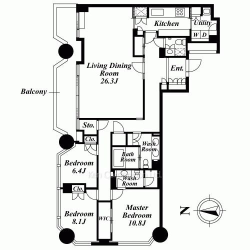 赤坂溜池タワーレジデンスの写真 間取り