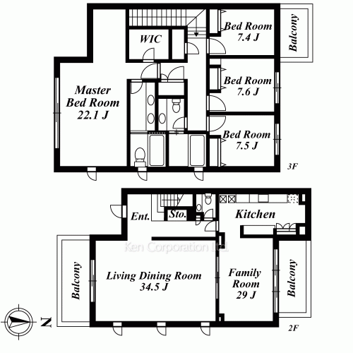 コルティーレ駒場の写真 間取り