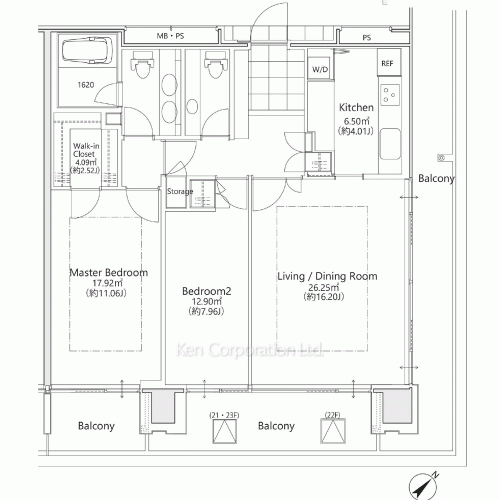 松竹スクエアレジデンスの写真 間取り