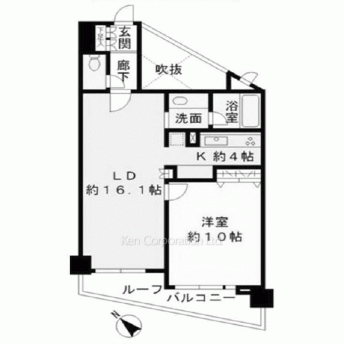 ヒューリック目黒三田の写真 間取り