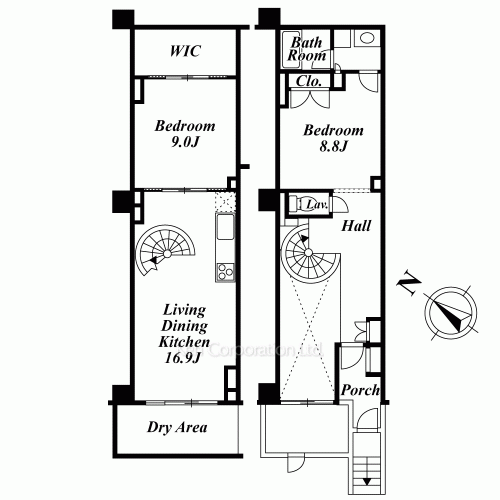 HF目黒行人坂レジデンスの写真 間取り