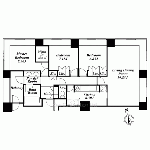 ラ・トゥール神楽坂の写真 間取り