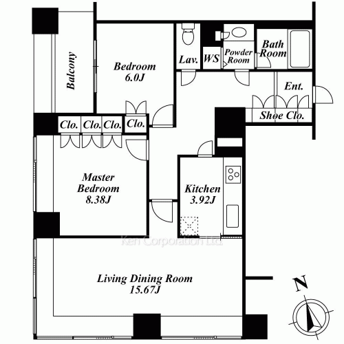 ラ・トゥール神楽坂の写真 間取り