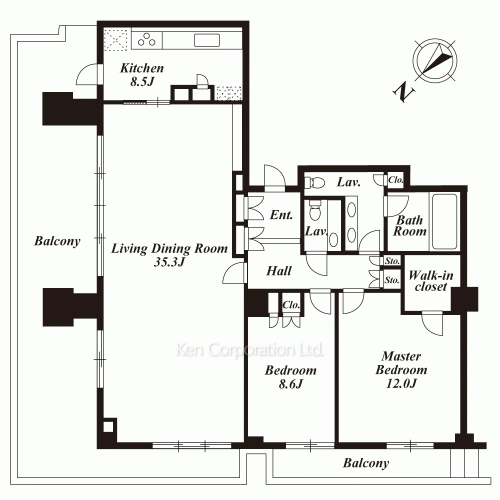 六本木グリーンテラスの写真 間取り