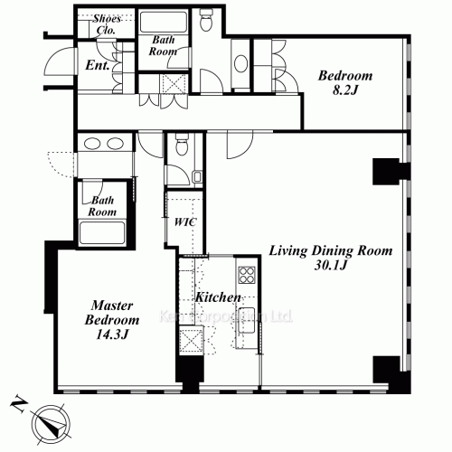 プルデンシャルタワーレジデンスの写真 間取り