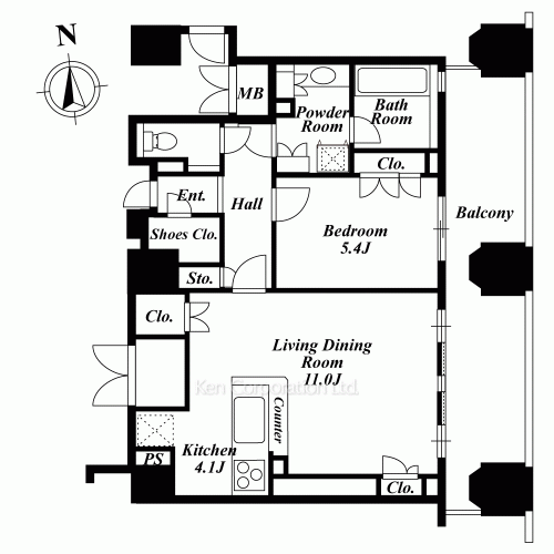 ルネ新宿御苑タワーの写真 間取り
