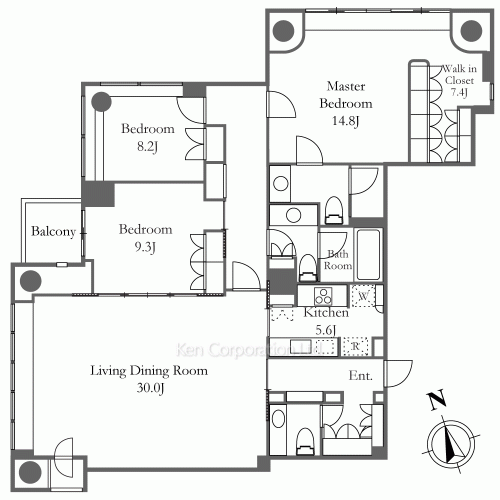 六本木ヒルズレジデンスの写真 間取り