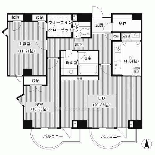 三番町ハウスの写真 間取り