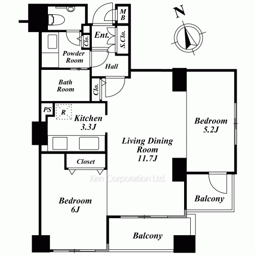 レジディア自由が丘の写真 間取り