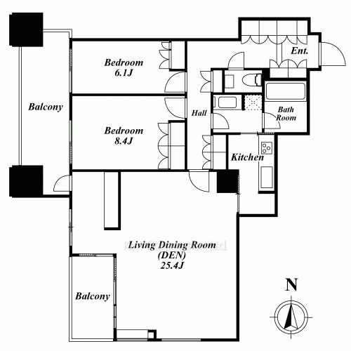 六本木ヒルズレジデンスの写真 間取り