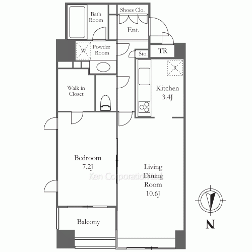 パークアクシス麻布仙台坂の写真 間取り