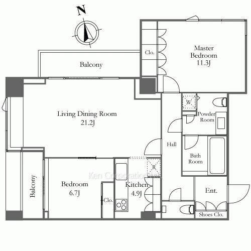 ザ・ウエストミンスター六本木の写真 間取り