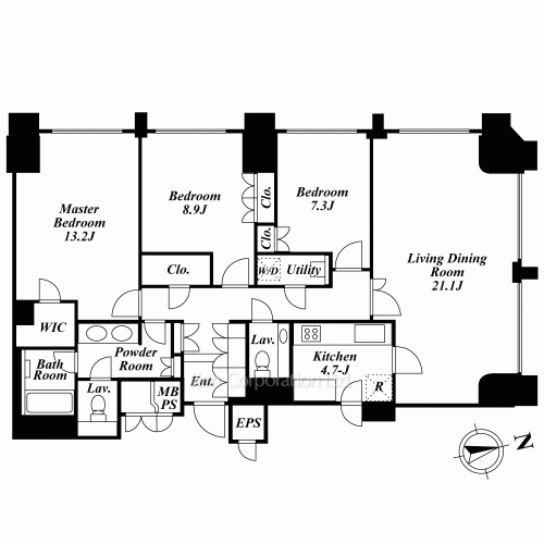 ラ・トゥール千代田の写真 間取り