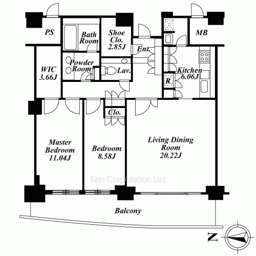 ラ・トゥール汐留の写真 間取り