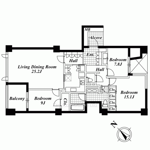 ザ・ハウス南麻布の写真 間取り