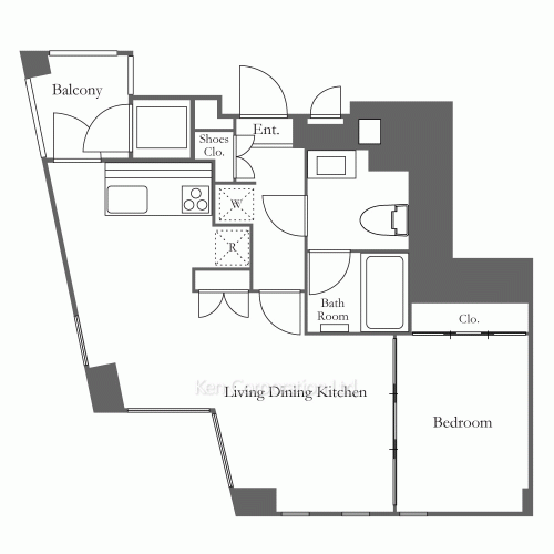 レジディアタワー乃木坂の写真 間取り