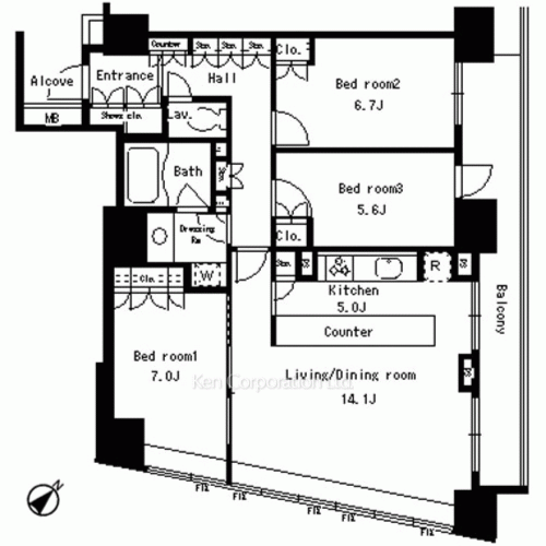 パークアクシス日本橋ステージの写真 間取り