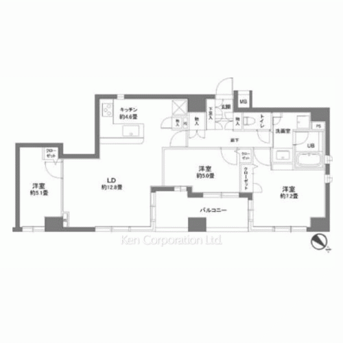 カスタリア人形町Ⅱの写真 間取り