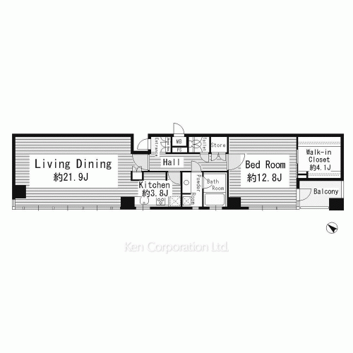 パークルージュ赤坂檜町の写真 間取り