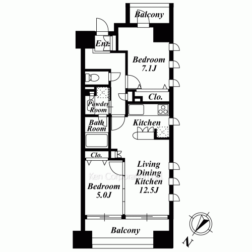 パークキューブ日本橋水天宮の写真 間取り